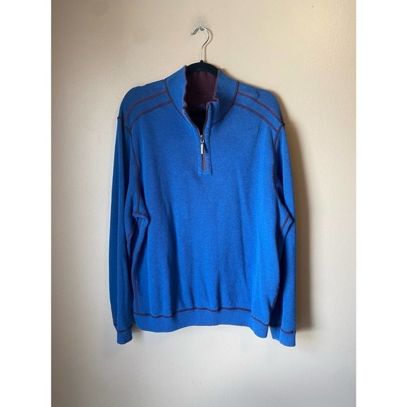 Tommy Bahama Flipshot Reversible 1/4 Zip Pullover Sweater - Picture 5 of 12